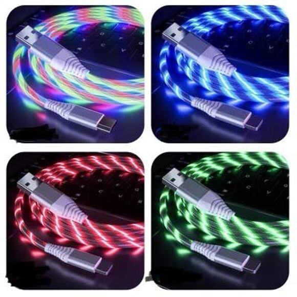 Braided Phone Charger Cable Multicolor - Picture 2 of 2